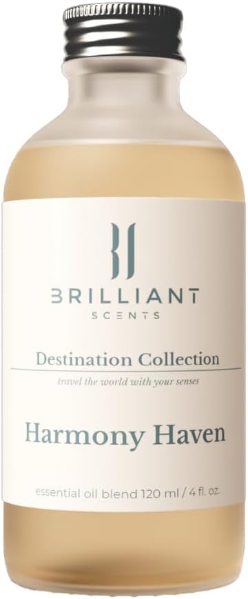 Brilliant Scents Harmony Haven Fragrance Oil 120ml - Premium Diffuser Oil for Home, Office, Hotels - Long Lasting, Plant-Based, Meets IFRA Standards, USA-Made - Citrus & Subtle Spice Scent