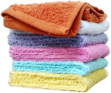 Towel and Linen Mart 100% Cotton - Wash Cloth Set - Flannel Face Cloths, Highly Absorbent and Soft Feel Fingertip Towels (Multi Colors, Pack of 24) - Image 2