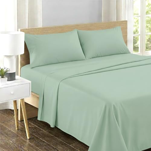 Feather & Stitch 100% Cotton Sateen 500 TC Cal King Size Bed Sheet Set - Image 2