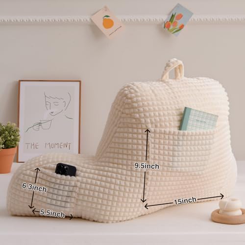 A Nice Night Ivory 18.5" Bed Wedge Reading Pillows - Image 4
