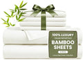 Love's cabin 6 Piece Queen Sheet Set, 100% Rayon Derived from Bamboo, Cooling & by Lovescabin