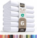 King Size Flat Sheet Only Pack of 6, Ultra Soft Hotel Sheets by UTOPIABEDDING