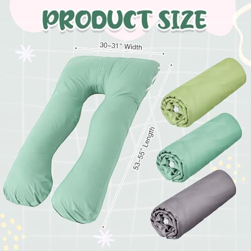 Hahafelt 3 Pcs U-Shaped Pregnancy Pillow Cover - Image 2