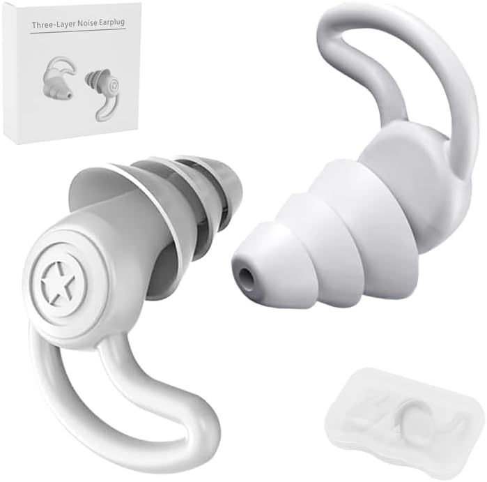 Silicone Earplugs for Sleeping and Noise Reduction, 40dB Protection Reusable by Unknown