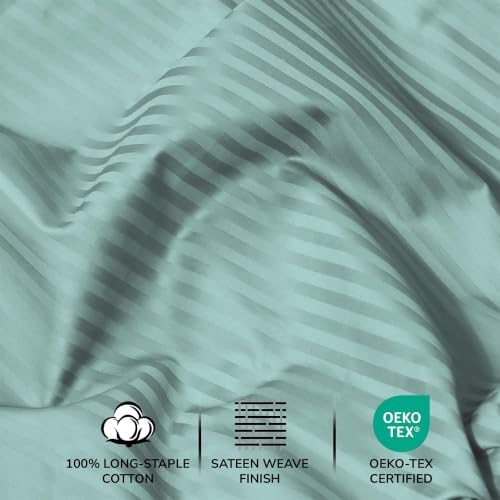 Feather & Stitch 100% Cotton Sateen 500 TC Cal King Size Bed Sheet Set - Image 5