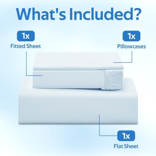 Cooling Sheet King Size Set 3 Pieces, Double-Sided Cooling Bed Sheets - Image 2