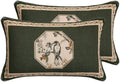 ISAENNE Vintage Linen Rectangle Throw Pillow Cover by Isaennehomedecoration