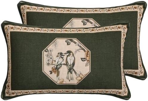 ISAENNE Vintage Linen Rectangle Throw Pillow Cover by Isaennehomedecoration