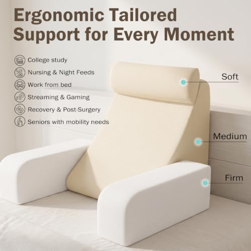 ENITYA 19" Reading Pillow for Bed - Image 3
