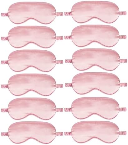 12PACK Silky Sleep Masks Satin Eye Mask Silk Eyes Cover by WJingYiJia