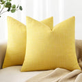 MIULEE Pack of 2 Decorative Linen Burlap Textured Pillow Covers Farmhouse Boho by MIULEE
