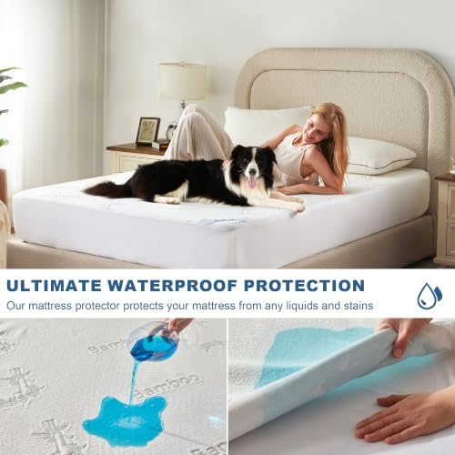 BEDLORE Full Size Waterproof Mattress Protector Bamboo Viscose Bed Cover - Image 2