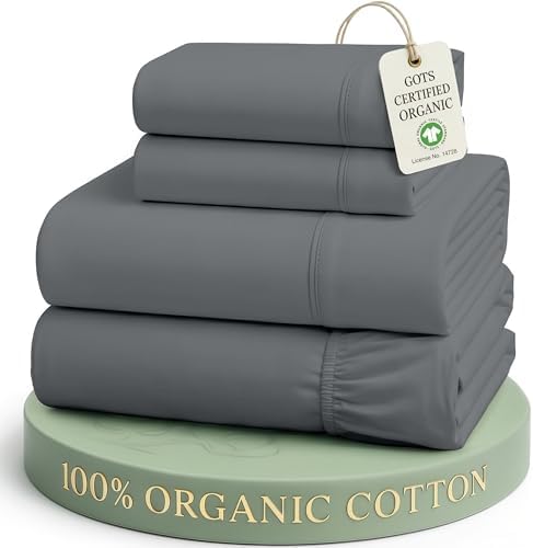 LANE LINEN King Size Sheets 100% Organic Cotton Percale Cooling by LaneLinen