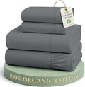 LANE LINEN Full Sheet Set 100% Organic Cotton Cooling Soft 4pc by LaneLinen