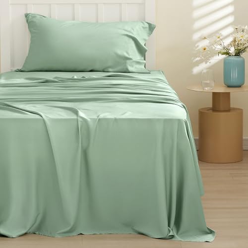 Bedsure PureWoven 100% Rayon Derived from Bamboo, Twin XL Sheets, 3 Pieces - Image 2