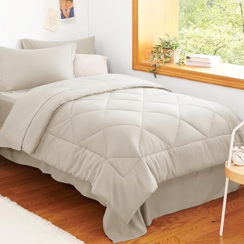 CozyLux Twin XL Comforter Set 68"x88" Beige by CozyLux