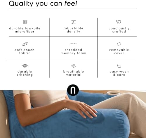 Nestl Reading Pillow for Bed, Back Pillow for Sitting Up in Bed - Image 6