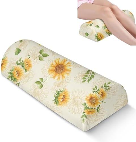 Knee Pillow for Back Sleeping – Half Moon Bolster Pillow for Under Knee While by Unknown