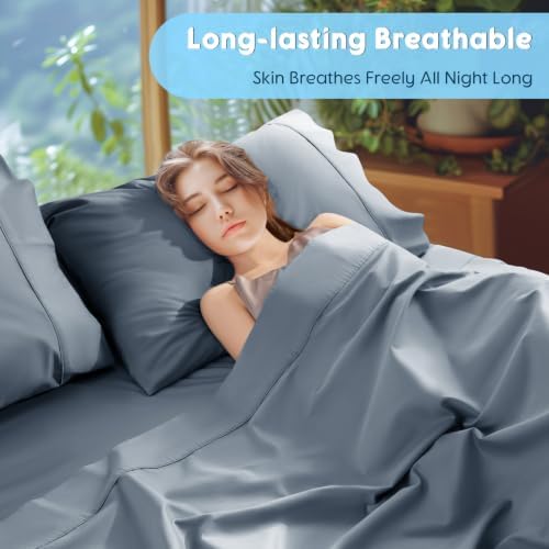 SONORO KATE 1000 Series 100% Egyptian Cotton Twin Sheets, Extra Deep Pocket - Image 6