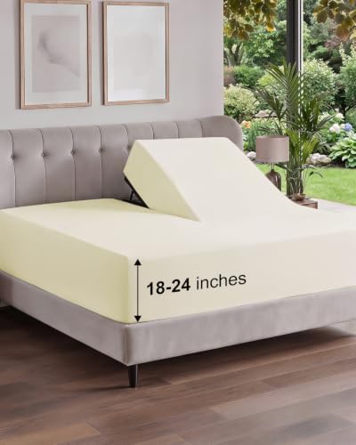 CGK Linens Extra Deep Flex Top Split Head King Fitted Sheet by CGKUnlimited
