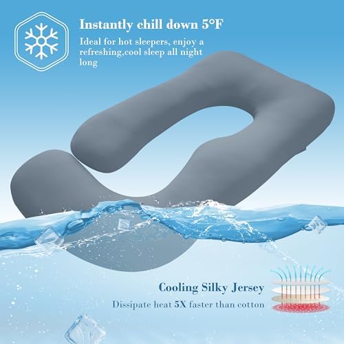 Cute Castle Cooling Cover Pregnancy Pillows, Soft U-Shape Maternity Pillow - Image 7