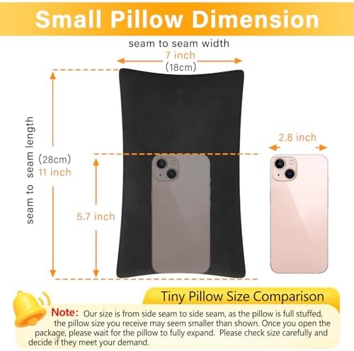 1 MIDDLE ONE 2 Pack Small Pillow, Memory Foam Mini Pillow 11 X 7 Inches - Image 3