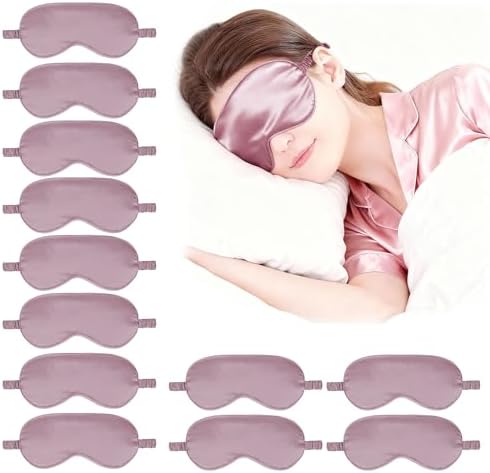 12PACK Silky Sleep Masks Satin Eye Mask Silk Eyes Cover by WJingYiJia