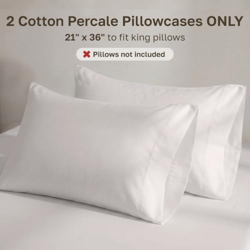 California Design Den 100% Organic Cotton 2-Pack Pillow Cases King - Image 3