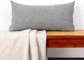 JoraLion 14x26 inch Boucle Lumbar Pillow Cover, Light Gray Woven Texture by JoraLion