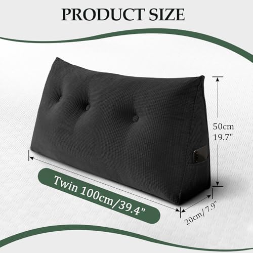 Headboard Pillow Twin, Wall Backrest Wedge Pillow Headboard - Image 2