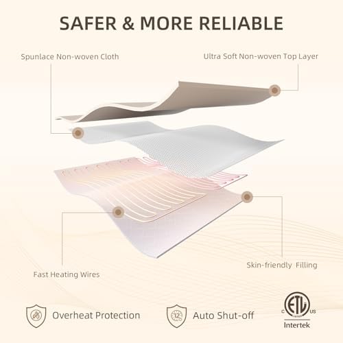 Bwarm Electric Heated Mattress Pad Cal King Size 72" x 84", Bed Warmer - Image 5