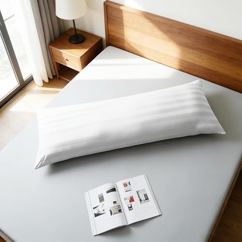 100% Egyptian Cotton Body Pillow Cover Long Pillow Case 600 Thread Count - Image 4