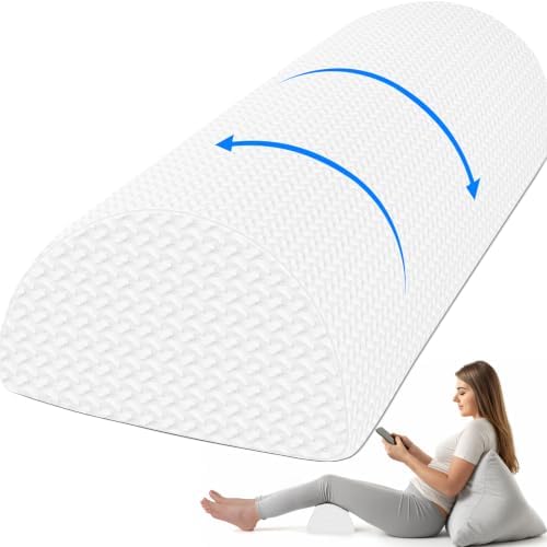 Knee Pillow for Back Sleeping Memory Foam Half Moon Bolster Pillow for Legs by Unknown