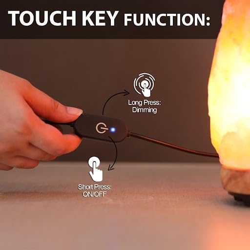 WBM LLC Himalayan Glow Natural Pink Salt Lamp, Crystal Salt Lamp Night Light with (ETL Certified) Brightness Control Dimmer Switch, Wooden Base & Salt Lamps Bulb | 6-8 LBS, Model Number: 1001 - Image 2