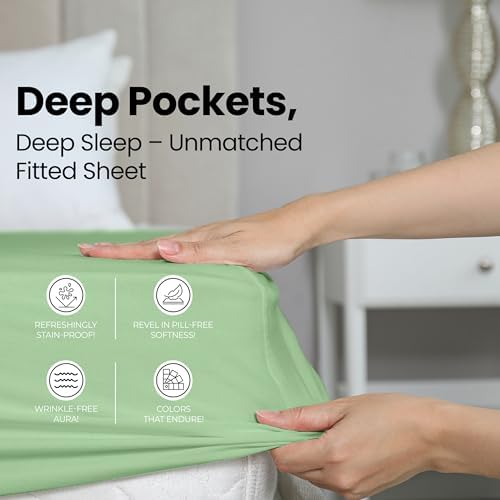 King Fitted Sheet, Ultra Soft Fits Up to 15 Inch Deep Pocket - Image 4