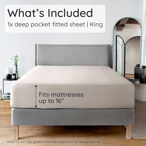 Bambaw 100% Viscose Derived from Bamboo Fitted Sheet King Size, Cooling King - Image 2