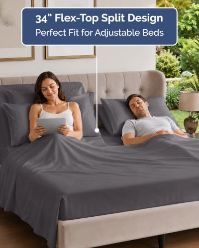 Flex Top Split Head King 6 Piece Sheet Set - Image 3