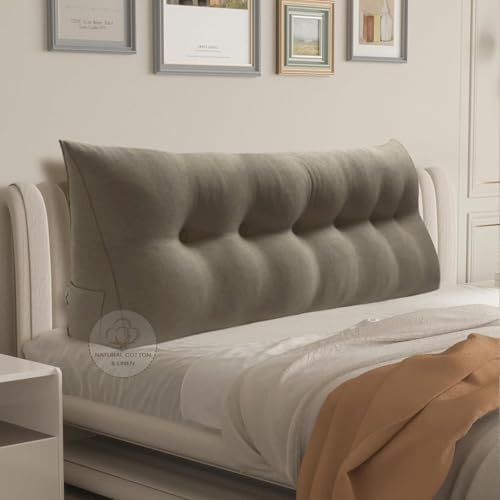 WOWMAX Headboard Pillow Caking Reading Pillow Sitting in Bed, Light Grey by WOWMAX