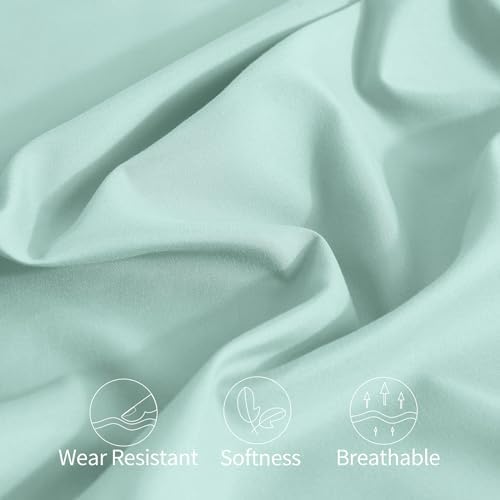 Horbaunal Microfiber Pillowcases Standard Size, Mint Green, 2 Pack - Image 6