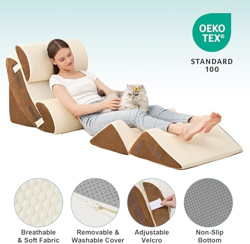 Hansleep Bed Wedge Pillow Set for After Surgery 6PCS, Post Surgery Pillow for - Image 4
