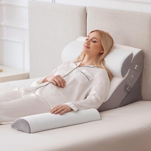 Ruqmuis Wedge Pillow Set for After Surgery, Bed Wedge Pillow by Ruqmuis