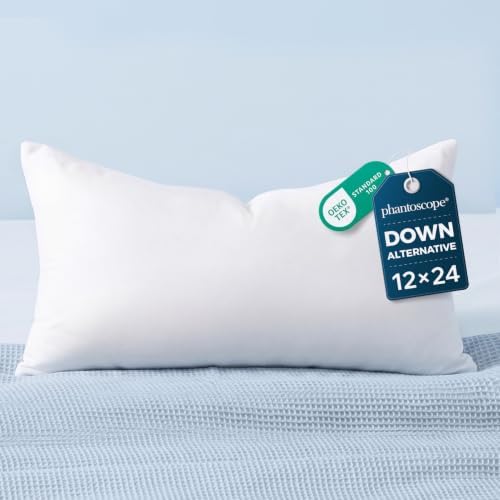 Phantoscope 12x24 Pillow Insert, Soft Lumbar Support Pillow by Phantoscope