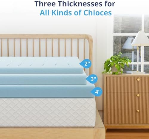 EGOHOME 3 Inch Cal King Memory Foam Mattress Topper- Cooling Gel Infused - Image 5