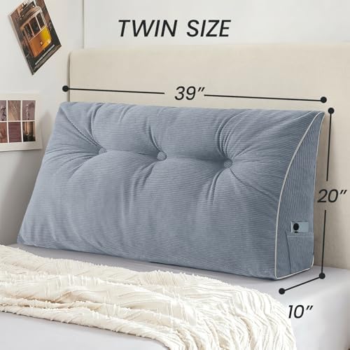 Sasttie Headboard Pillow Twin/Twin XL, Wedge Pillow Headboard - Image 2