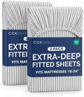 CGK Linens 2 Pack Extra Deep Twin XL Fitted Sheets by CGKUnlimited