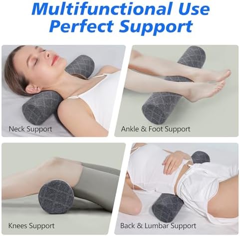 Cozyhealth Cervical Roll Pillow, Medium Soft Memory Foam Neck Round Pillow - Image 7