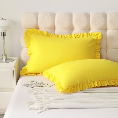 Ruffled Queen Pillow Shams, 2 Pack, 20x30 Inches - Image 2