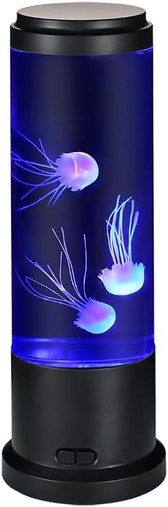 EDIER Jellyfish Lamp, 11 Inch Jellyfish Aquarium with Color Changing Light, Noiseless Pump, USB Powered Mood Light for Home Decor Kids Men Women by Edier