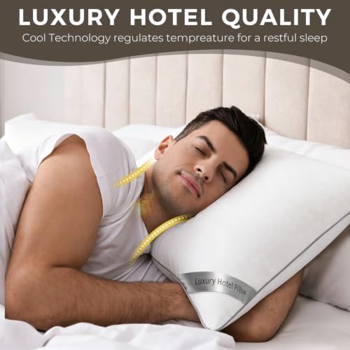 HIMOON Bed Pillows for Sleeping Set of 2, Queen Size Cooling Pillows 2 Pack - Image 5