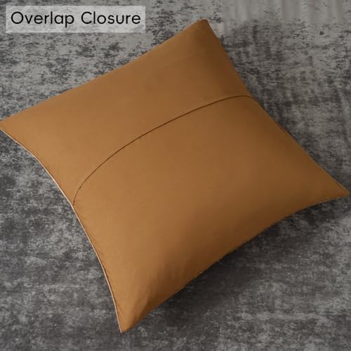PHF Truly Velvet Euro Shams 26"x26", Rusty Burnt Orange, No Insert, 2 Pack - Image 5